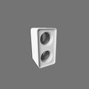 [CH2011WH] Accesorio Cubo Doble Superficial para Foco Led CH10W
