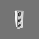 [CH3WH] Accesorio Cubo Triple Superficial para Foco Led CH10WH